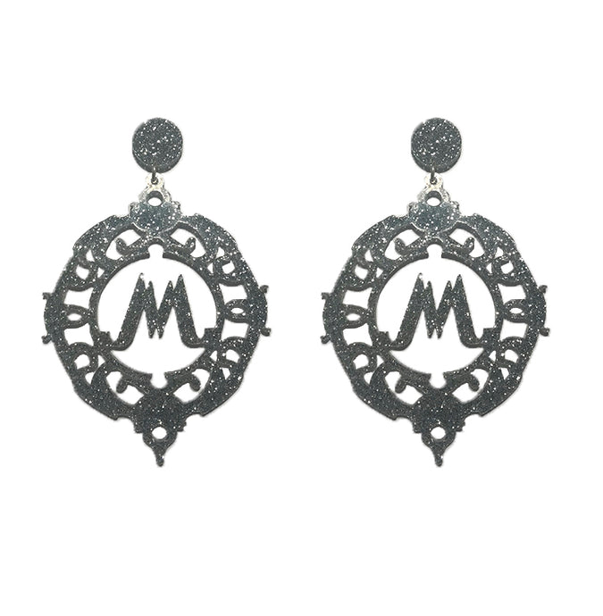 MEA MIO medaillon 2 oorbellen in zilver glitter - www.meamio.com