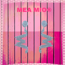 Load image into Gallery viewer, MEA MIO Logo oorbellen in zilver glitter - www.meamio.com